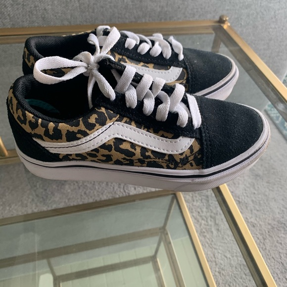 VANS ComfyCush Old Skool Leopard Kids Sneakers EUC - Picture 4 of 11
